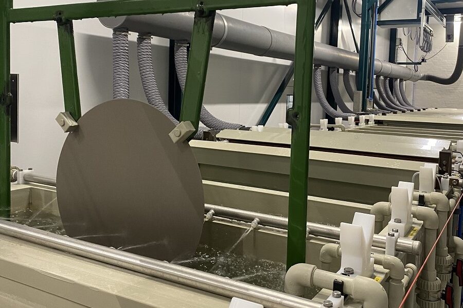 Images of our electrode production running right now for HP20 test container.